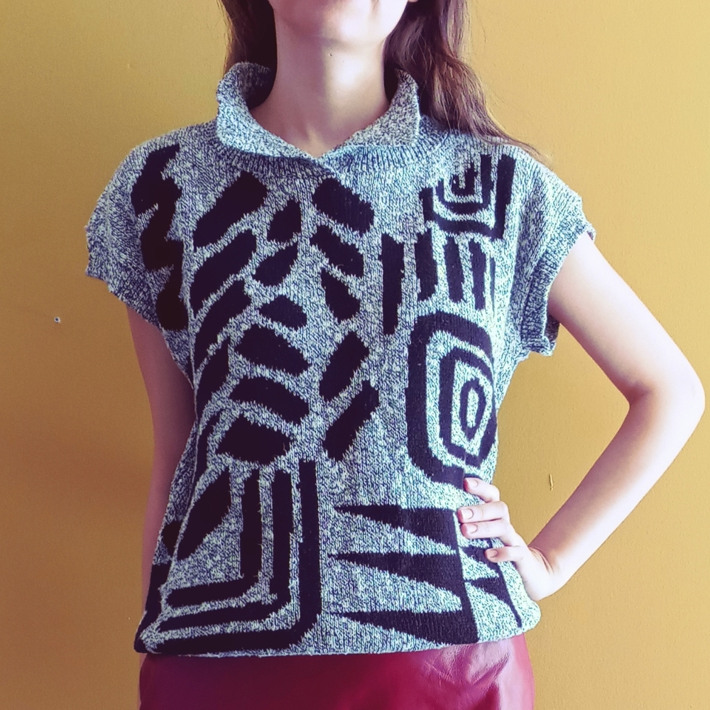 Sold Vintage boxy polo sweater vest